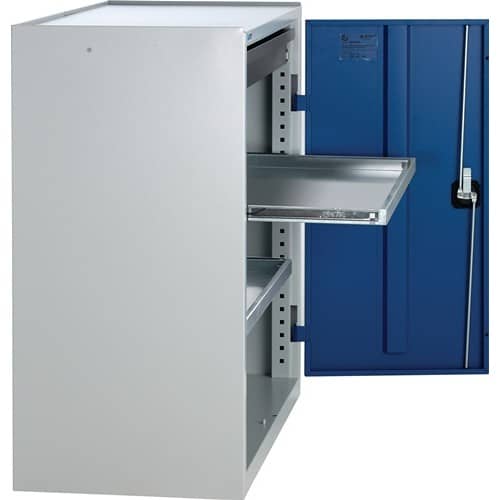 STUMPF Werkzeug-/Beistellschrank H1000xB1000xT500mm 1Schubl.,2Bd.lichtgrau/enzianblau