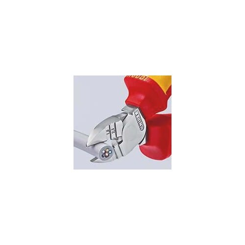 KNIPEX Abisolierseitenschneider L.160mm VDE Mehrkomp.-Hüllen VDE KNIPEX