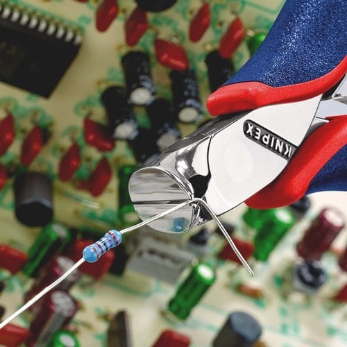 KNIPEX Elektronikvornschn.L.120mm Form 3 Facette ja,kleine spiegelpol.Mehrkomp.-Hüllen