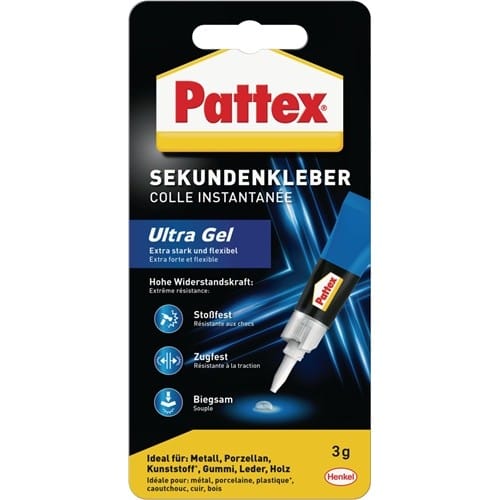 PATTEX Sekundenkleber Ultra Gel 3g farblos Tube PATTEX