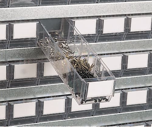 TECWERK Steckregal H2000xB1000xT400mm Grundregal 12 Stahl-Bd.60x3 blau,60x3 rot TECWERK