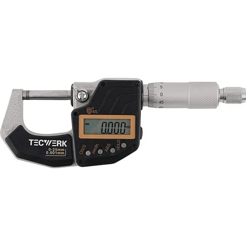 TECWERK Bügelmessschraube DIN 863/1 IP65 25-50mm dig.TECWERK