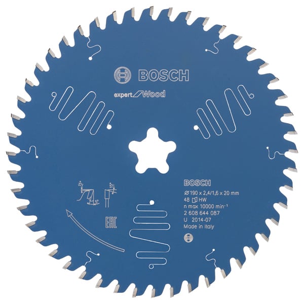 BOSCH Kreissägeblatt Expert for Wood, 190 x 2,4 mm, 48
