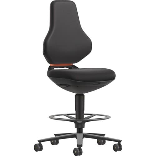 BIMOS Arbeitsdrehstuhl TEXON Sitz-Stopp-Rl.u.Fußring Supertec schwarz 570-810mm BIMOS