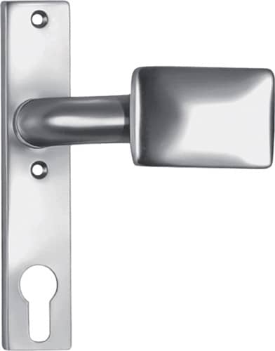Türknopf-Kurzschild Leichtmetall F1 / silberfarbig Vierkant 8 mm AMF