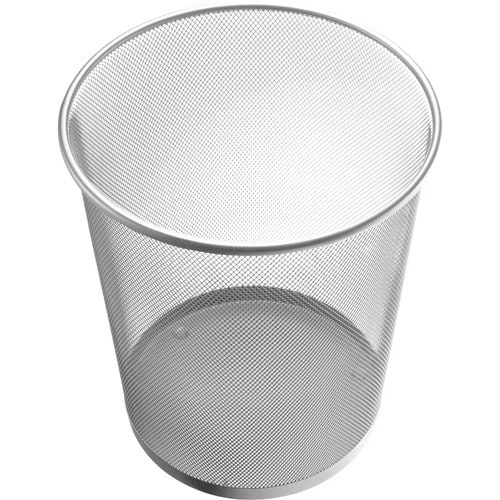 HELIT Papierkorb 15l H280xØ267mm m.Lochdekor STA silber HELIT