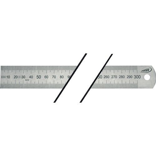HELIOS PREISSER Stahlmaßstab L.2000mm rostfr.Stahl biegsam Teilung A=mm/mm H.PREISSER