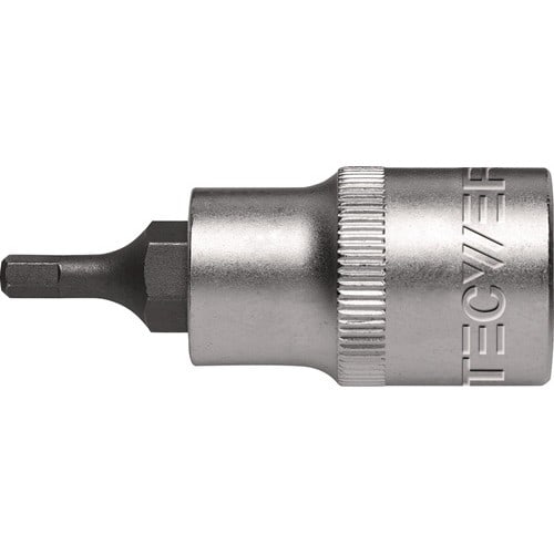 TECWERK Steckschlüsseleinsatz 1/2 Zoll Innen-6-kant SW 4mm L.55mm TECWERK