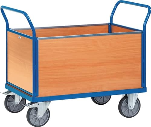 FETRA Vierwandwagen Holkzwerkstoffwände Ladefl.-L1000xB700mm Wand-H.500mm Trgf.600kg