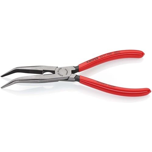 KNIPEX Flachrundzange L.200mm pol.40Grad gew.Ku.-Überzug KNIPEX
