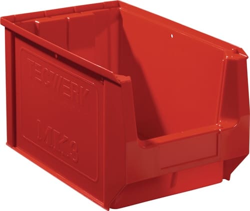 TECWERK Sichtlagerkasten L350/300xB210xH200mm PE rot TECWERK