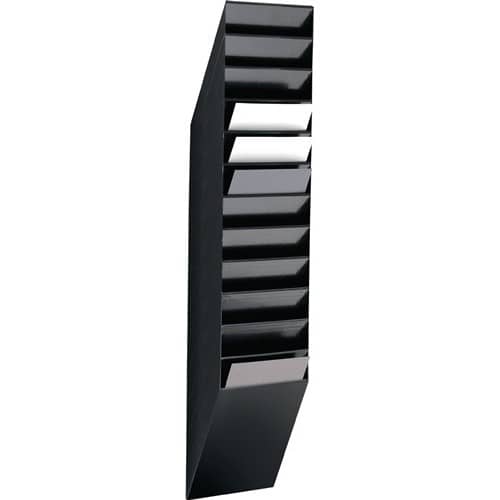 DURABLE Prospekthalter H1115xB240xT135mm Anz.Fächer 12 A4 hoch Polystyrol schwarz