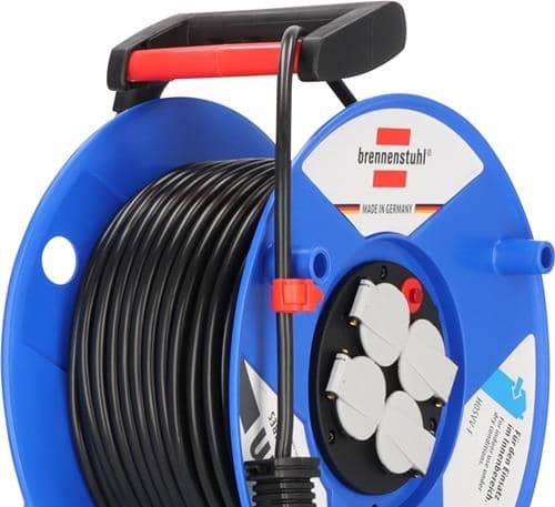 BRENNENSTUHL Kabeltrommel Garant 50m H05VV-F 3x1,5 mm² 290mm 4 Schutzkon.steckd.