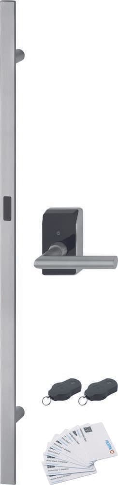 HOPPE Stoßgriff-Set berührungslos Amsterdam E5091GC/414NGC/1400Z, Edelstahl, 11784039