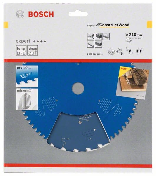 BOSCH Kreissägeblatt Expert for Construct Wood, 210 x 30 x 2,0 mm, 30