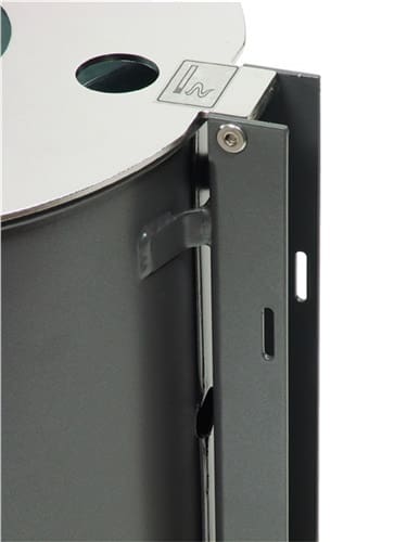RENNER Abfallbehälter H510xØ360mm 50l anthrazit-eisenglimmer Befestigungsschiene