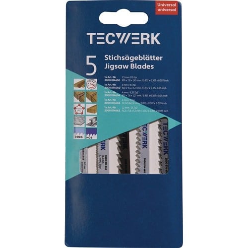 TECWERK Stichsägeblattsortiment 5-tlg.f.HO/Metall TECWERK