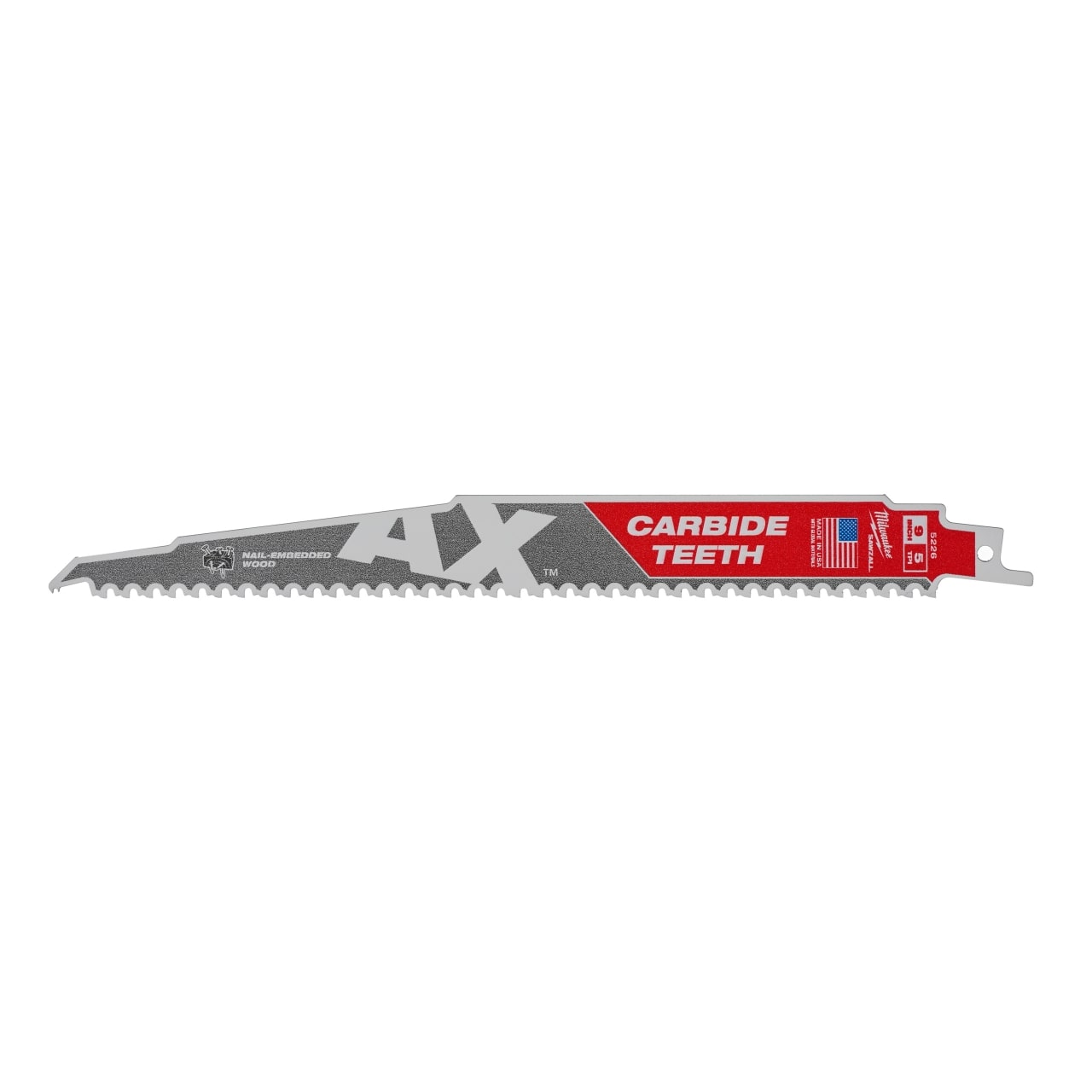 MILWAUKEE 230 x 5 mm (5 TPI) Säbelsägeblatt Demontage THE AX HM-bestückt