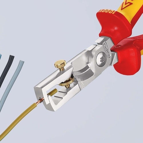 KNIPEX Abisolierzange StriX L.180mm VDE verchr.Mehrkomp.-Hüllen KNIPEX