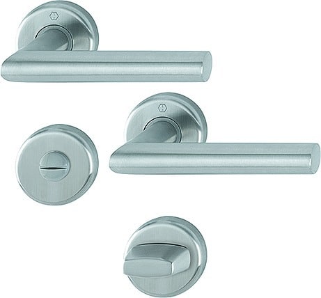 HOPPE® Drückergarnitur mit Rosetten Utrecht E1444Z/17KV/17KVS, Edelstahl, 3883996