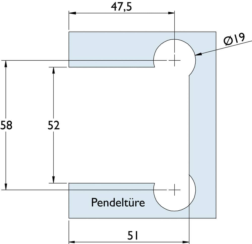 HERMAT Pendeltürband 6856.G-W, Messing
