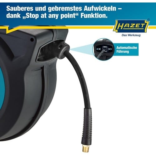 HAZET Druckluftschlauchtrommel 9040N-10 f.Druckluft u.Wasser L.900mm Geh.Ku.