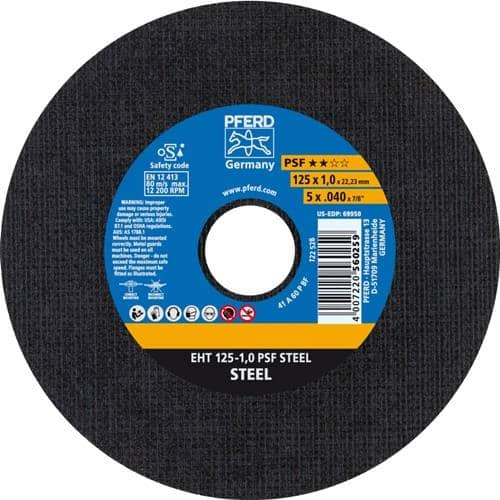 PFERD TOOLS Trennscheibe PSF STEEL D125x1mm ger.STA Bohr.22,23mm PFERD