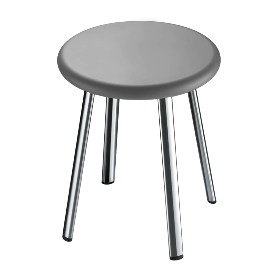 KWS Standhocker mit drehbarer Sitzfläche Edelstahl matt
