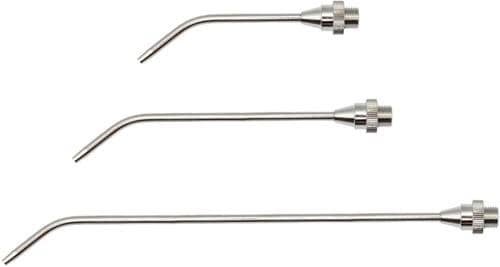 RIEGLER Verlängerungsdüse Bohrung 3,0 mm MS vern. 100 mm lang gebogen