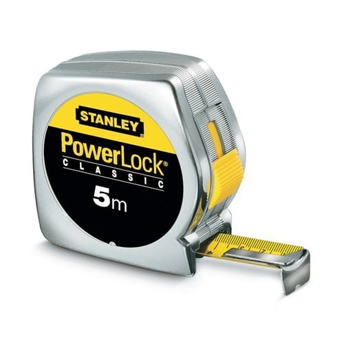 STANLEY Taschenrollbandmaß PowerLock® L.8m B.25mm mm/cm EG II Ku.Clip lose