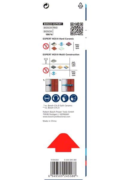 BOSCH EXPERT HEX-9 Hard Ceramic + HEX-9 Multi Construction Bohrer, 8 mm