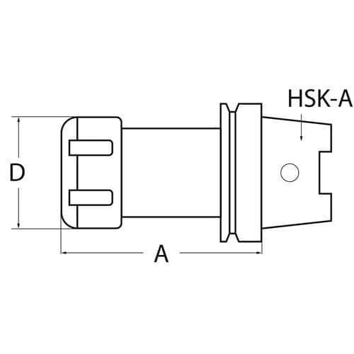 TECWERK Spannzangenfutter ER DIN 69893A Spann-D.2-20mm HSK-A63 A.-L.100mm TECWERK
