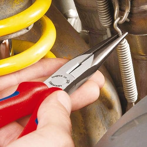 KNIPEX Flachrundzange L.200mm pol.40Grad gew.Comfort-Griff KNIPEX