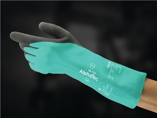 Chemikalienhandschuhe AlphaTec 58-735 EN 388, EN 374 PSA-Kategorie III ANSELL
