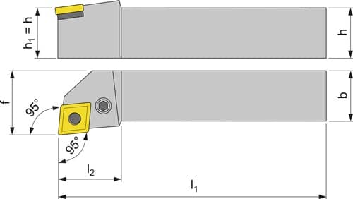 TECWERK Klemmdrehhalter PCLNR3232P12 re.vern.Außen TECWERK