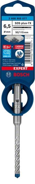 BOSCH EXPERT SDS plus-7X Hammerbohrer, 6,5 x 50 x 115 mm. Für Bohrhämmer