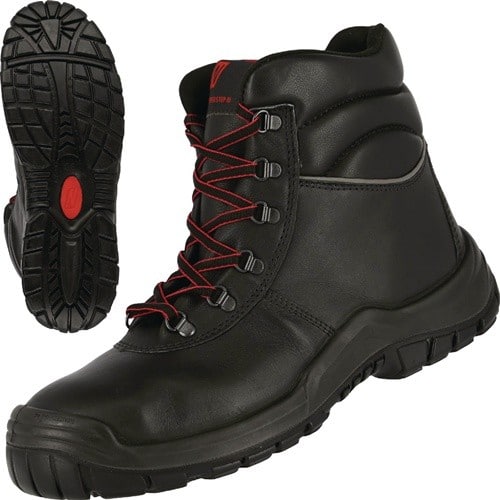 NITRAS Sicherheitsstiefel POWER STEP MID+ Gr.43 schwarz S3 HRO SRC EN20345 Volleder