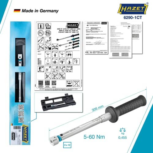 HAZET Drehmomentschlüssel 6290-1CT 5-60 Nm 9x12mm HAZET