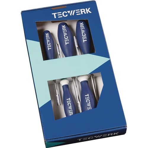 TECWERK Sechskantsteckschlüsselsatz 5-tlg.3-Komponentenheft TECWERK