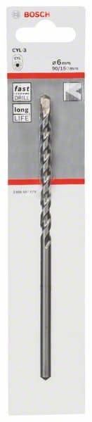 BOSCH Betonbohrer CYL-3, 6 x 90 x 150 mm, d 5,5 mm, 1er-Pack