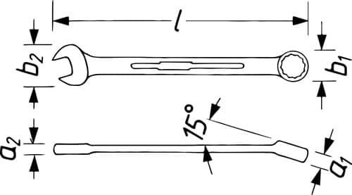 HAZET Ringmaulschlüssel 600N SW 16mm L.230,5mm Form A Spezialstahl HAZET