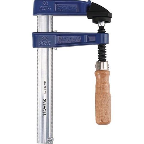 TECWERK Temperguss-Schraubzwinge Spann-W.300mm A.140mm Holzgr.35x9mm TECWERK