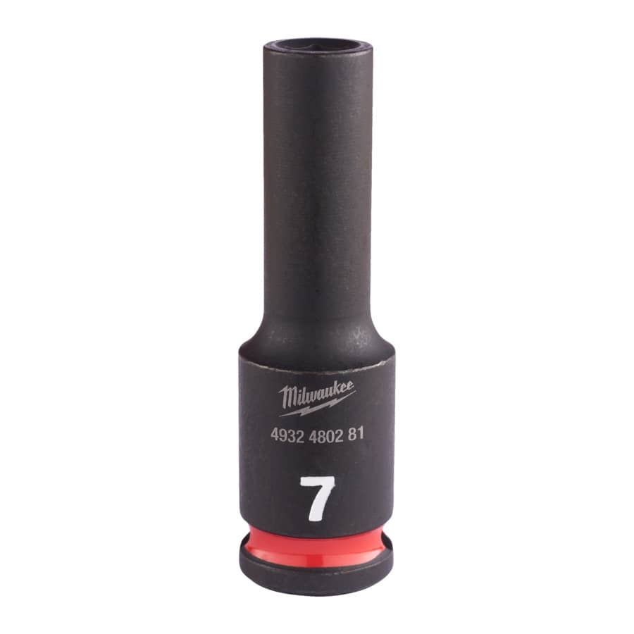 MILWAUKEE 7 x 65 mm SHOCKWAVE Schlagnuss 3/8" lang