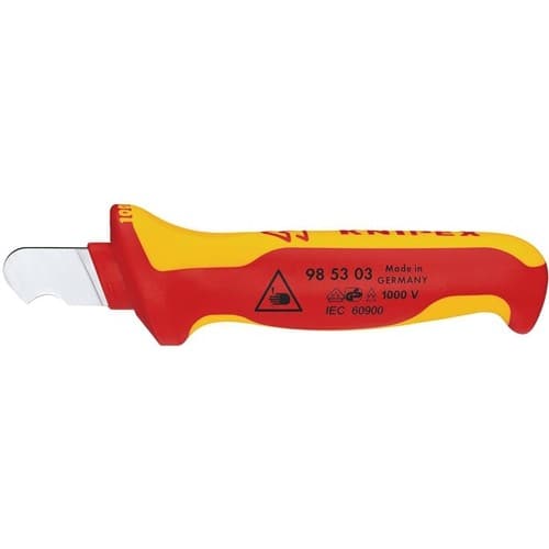 KNIPEX Abmantelungsmesser L.155mm Klingen-L.28mm VDE Mehrkomponentengriff KNIPEX