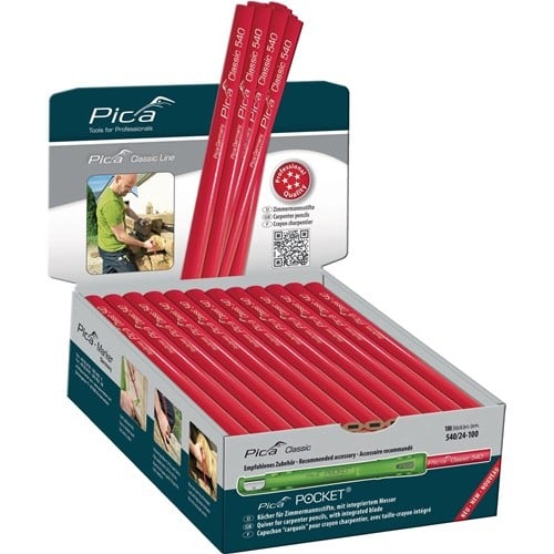 PICA Zimmermannsbleistift Pica Classic 540 L.24cm 2H ungespitzt PICA