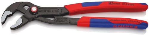 KNIPEX Wasserpumpenzange Cobra® L.250mm Spann-W.46mm pol.Mehrkomp.-H. QuickSet KNIPEX