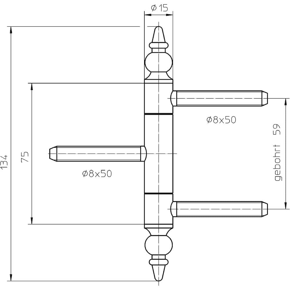 SIMONSWERK Einbohrband BAKA® C2-15 WF ZK,