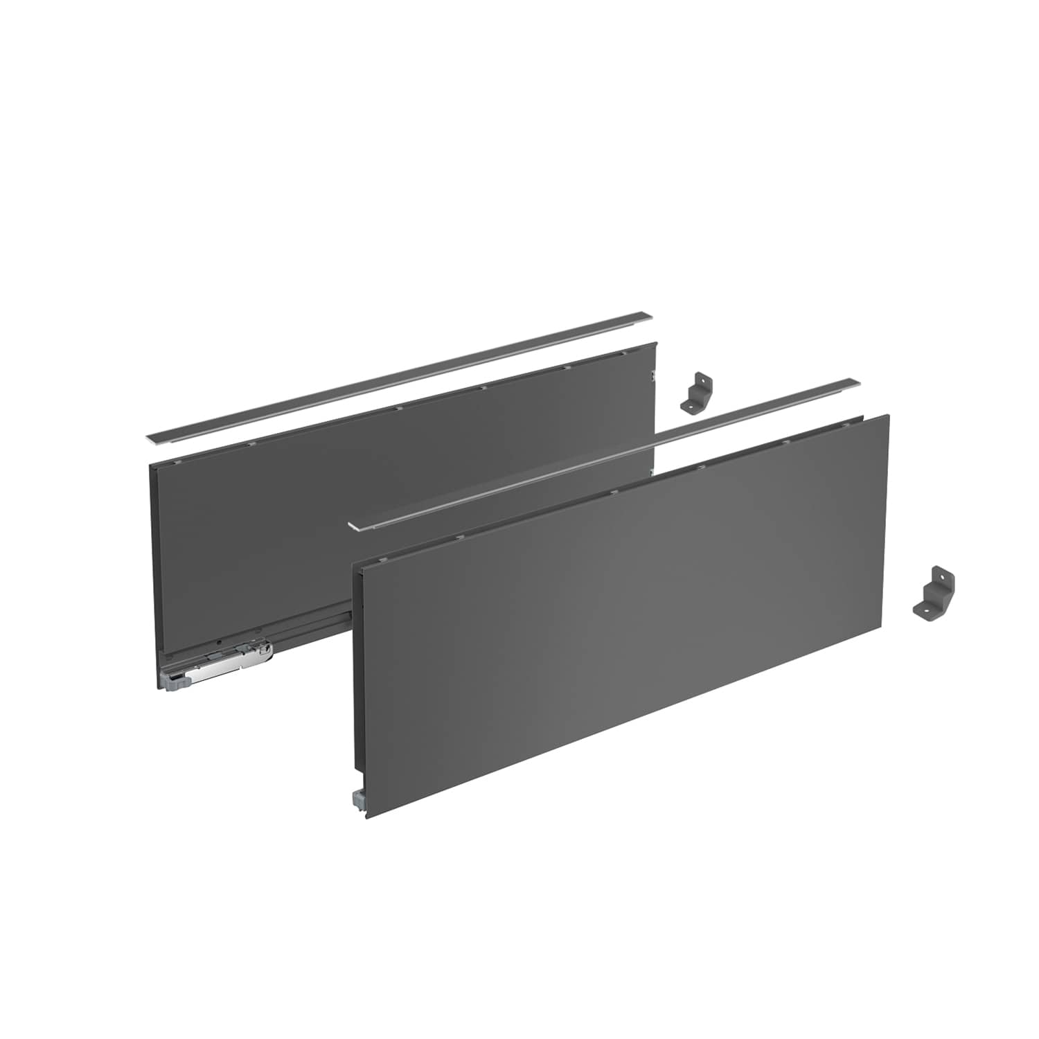 HETTICH AvanTech YOU Set Zarge, Höhe 187 mm x NL 450 mm, anthrazit, links und rechts, 9353443