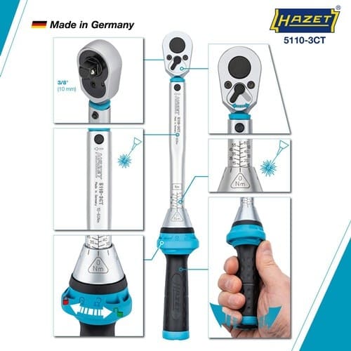 HAZET Drehmomentschlüssel 5110-3 CT 3/8 Zoll 10-60 Nm HAZET