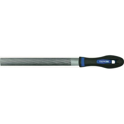 TECWERK Werkstattfeile DIN 7261 L.150mm Q.16x5mm Hieb 2 Halbrund 2K-Ergo TECWERK